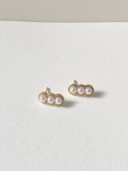 Topo Three Gold Pearls