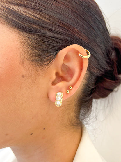Topo Three Gold Pearls